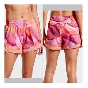 Athleta Racer Run Mesh Pink Shorts 4" size 3X